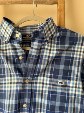 Vineyard Vines Blue Plaid Button-Down Shirt